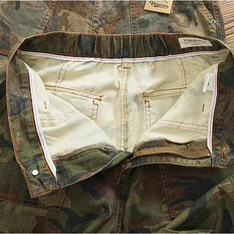 Pantalon cargo décontracté pour homme, style japonais, extérieur, multi-poches, ample, rétro, profil