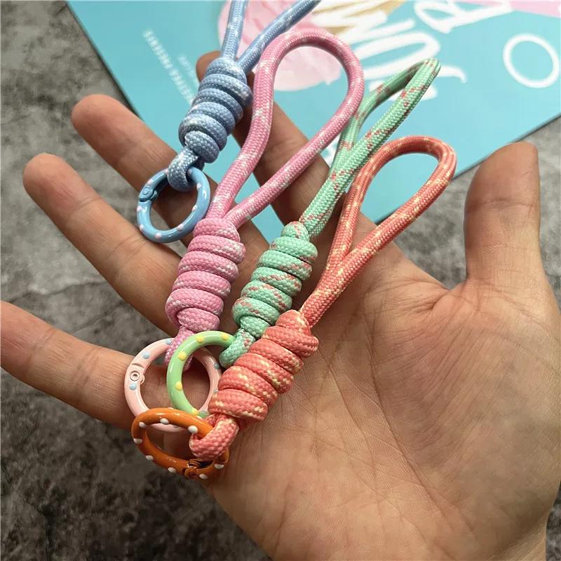 Porte-clés accessoires petit porte-clés frais couleur bonbon porte-clés lanière Anti-perte porte-clé