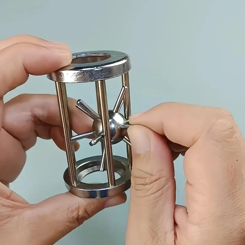 Jeu de défi à cage en acier inoxydable, jouet puzzle multicouche complexe pour adultes, cadeau idéal