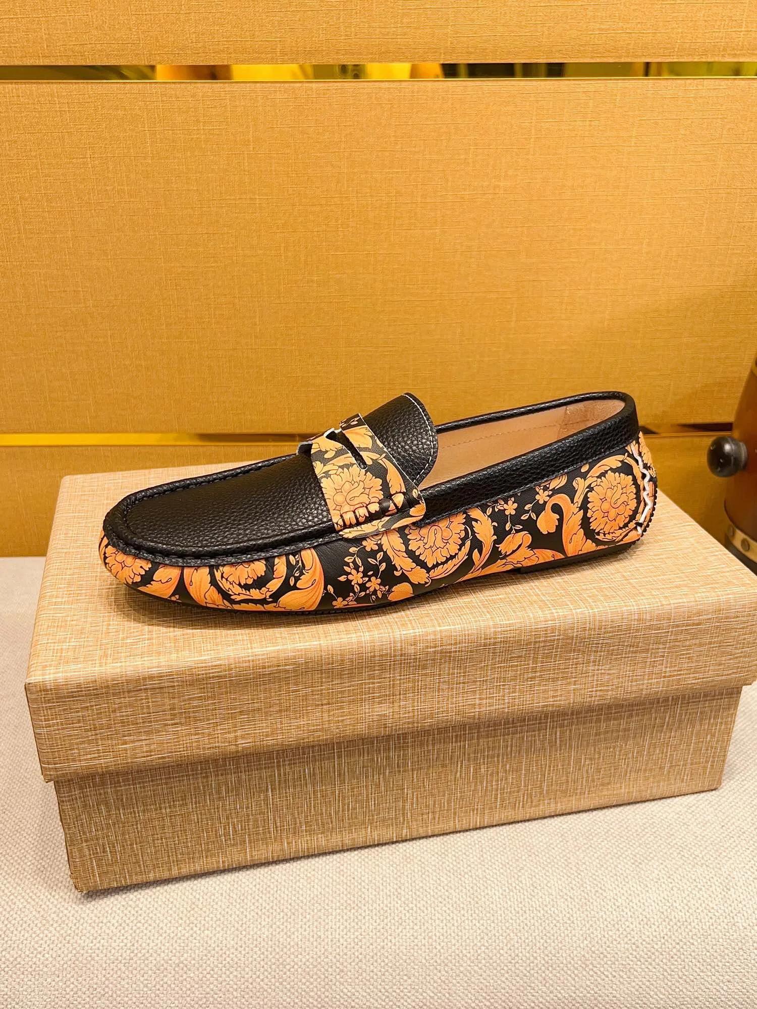 Mocassins en Cuir group pour Homme, Chaussures de Styliste, Tendance, Haut de Gamme, Nouvelle Collec