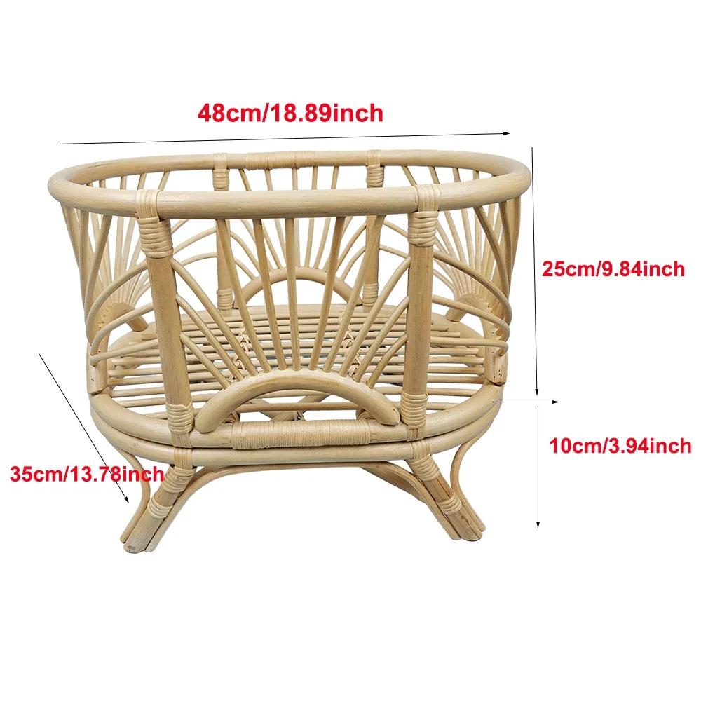 Grand lit de jumeaux pour bébé, accessoires de photographie pour nouveau-né, lit robuste rétro en ba