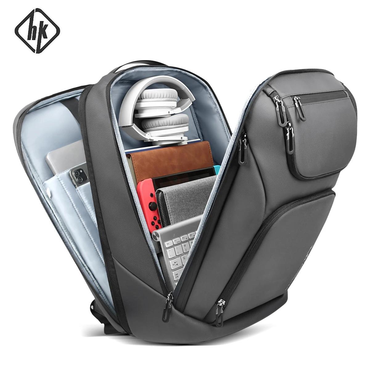 Ian-Sac à dos d'affaires de voyage pour homme, sac à dos pour ordinateur portable 17 pouces, sac à d