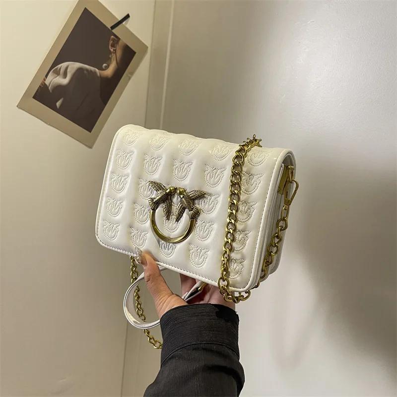 Nouveau Sac Texturé 2026 Modèle Swallow, Design Vintage Unique, Bandoulière Chaîne, Convertible Mult