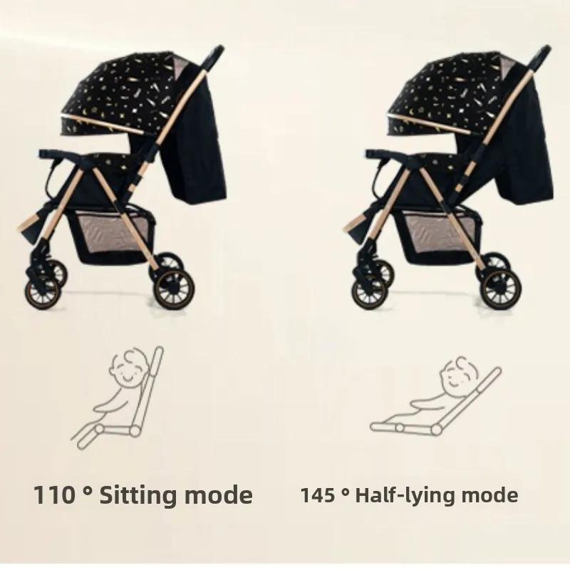 Poussette double détachable pour deuxième enfant, peut s'asseoir ou s'allonger, poussette pliable po