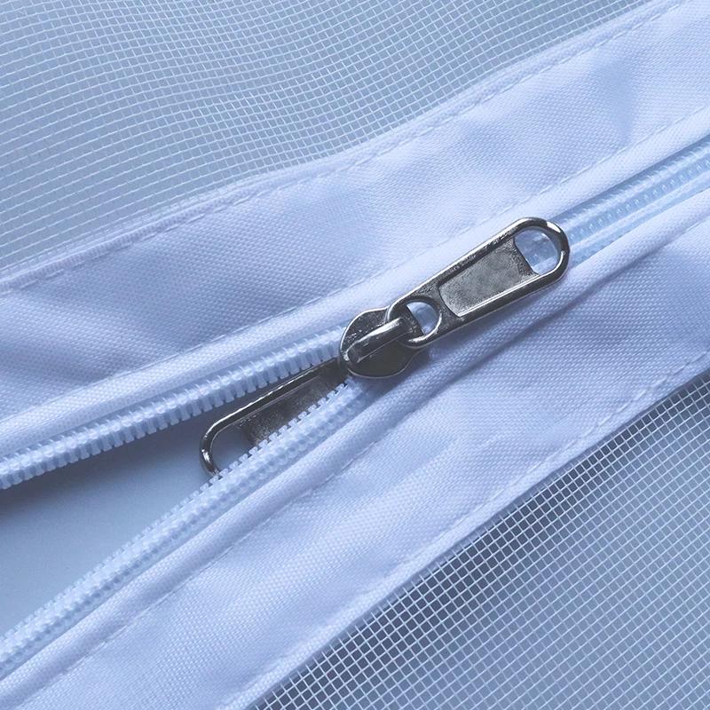 DTGJ-Moustiquaire Fenêtre avec Fermeture Éclair, Écran de Porte Blanc, Taille Personnalisée, Maille