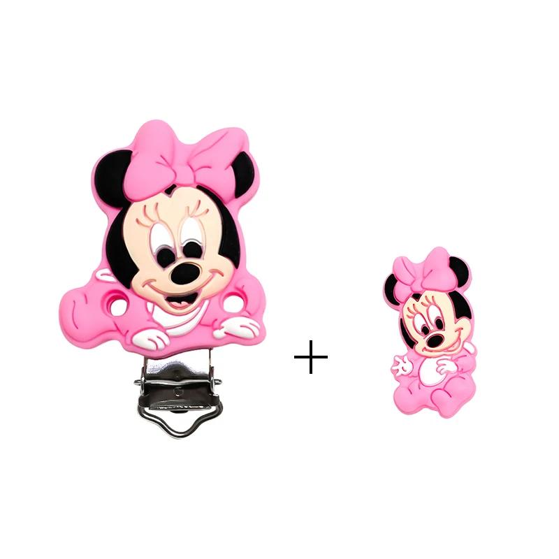 1 ensemble de perles en Silicone Minnie Dumbo Mickey, anneau de dentition de qualité alimentaire, de