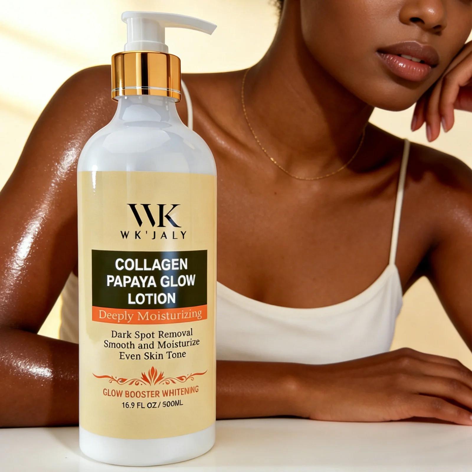 Lotion corporelle blanchissante au collagène WK JALY, élimine les taches brunes, la mélanine, hydrat