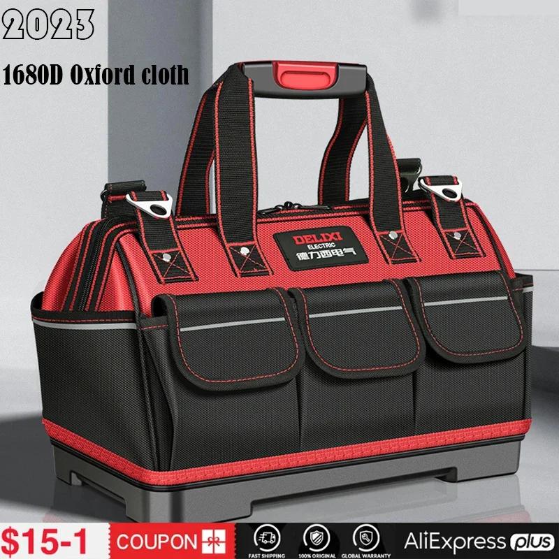 Sac à outils en tissu Oxford 1680D, clé d'électricien professionnel, sac à outils de rangement multi