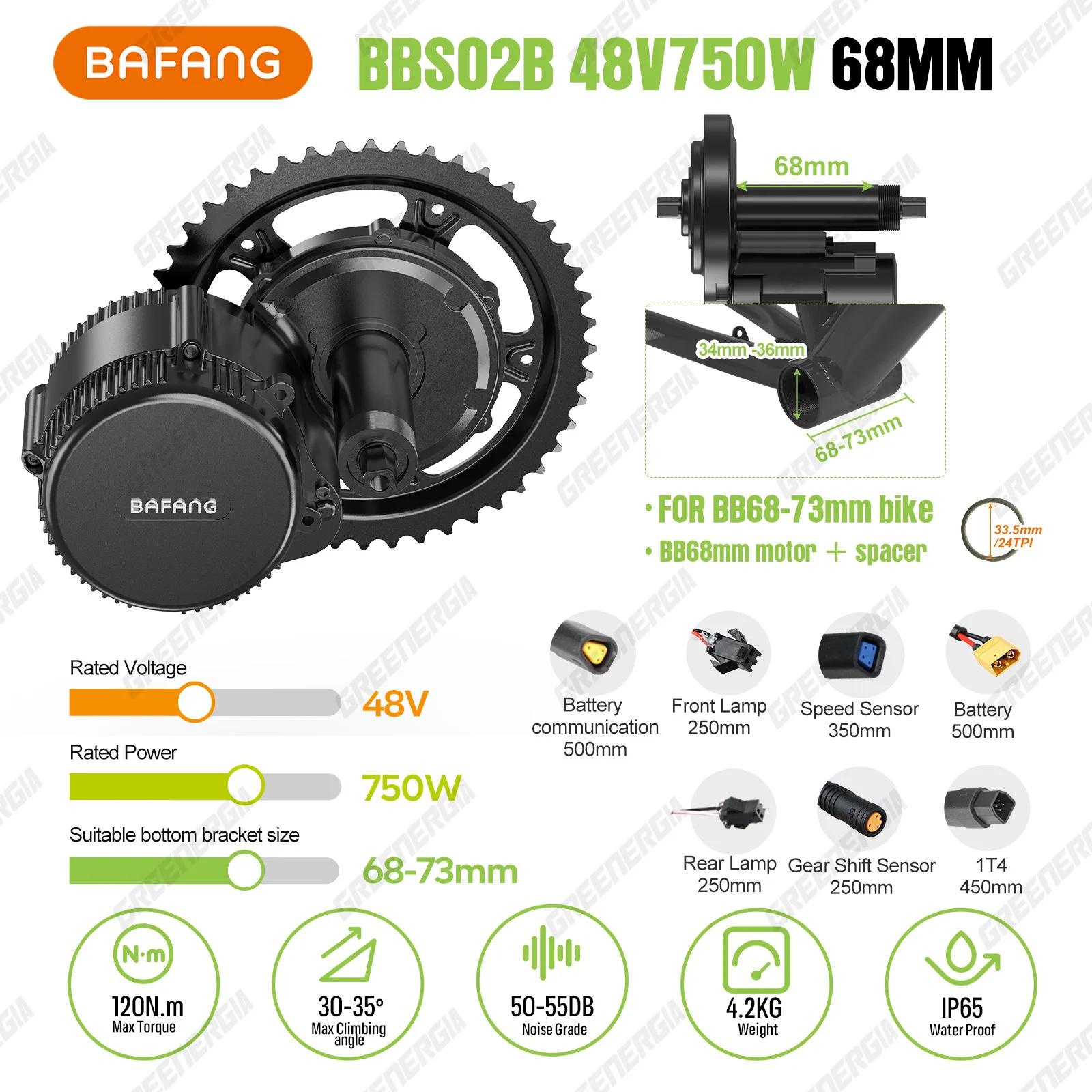 Bafang-kit de motorisation de vélo électrique 750W 48V, moteur 8fun à entraînement central dans le p