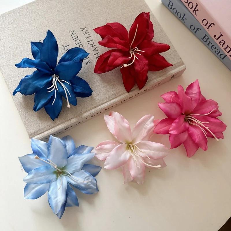 Épingle à cheveux rétro fleur de lys, couvre-chef de saint-valentin pour fille, Clip latéral esthéti