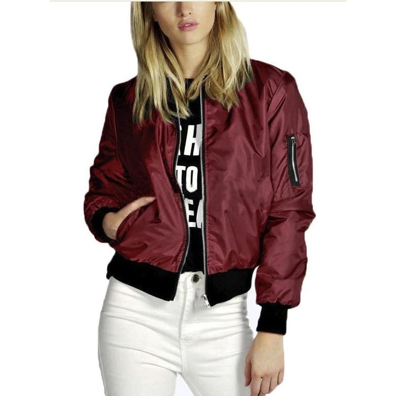 Automne nouvelles vestes courtes pour femmes Vintage haute rue col rond Bomber femme mode fermeture