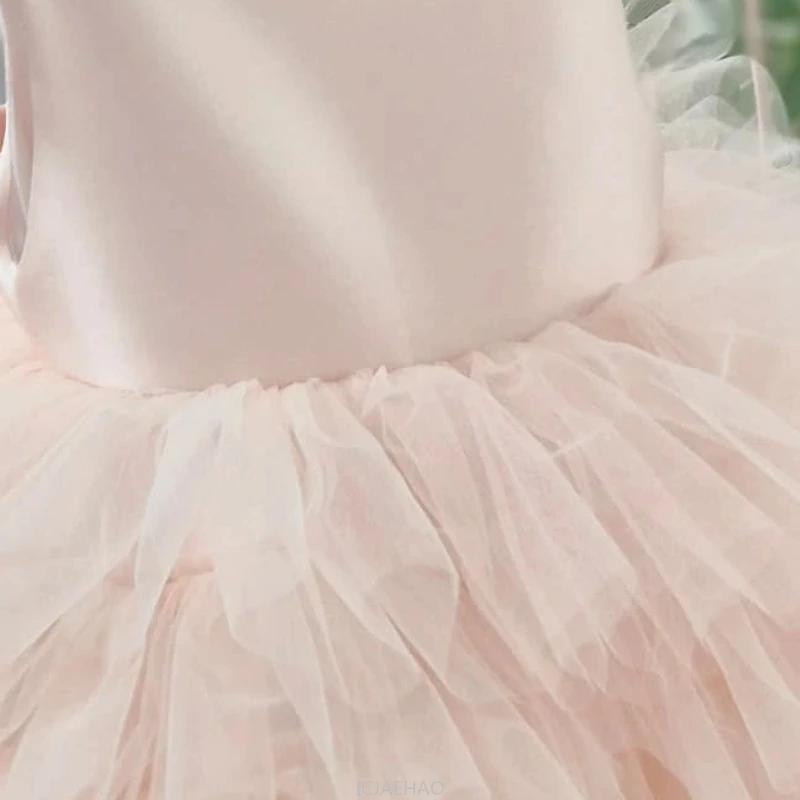 2025 Style coréen bébé fille 1er anniversaire robe en Tulle enfants Vestido Zhuazhou fête fleur fill
