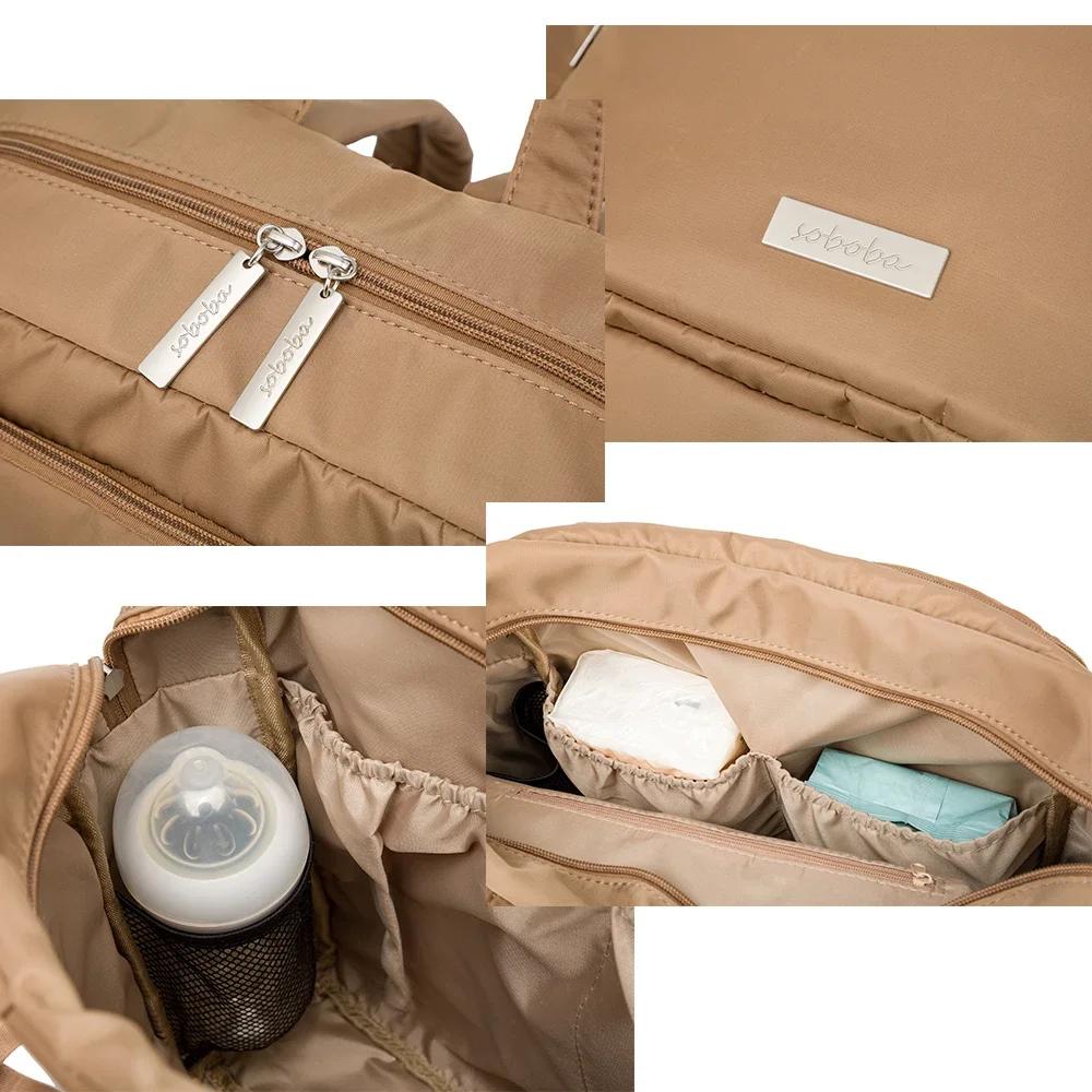 Soboba 2023 nouveaux sacs à couches pour mère imperméable grande capacité solide Polyester couches s