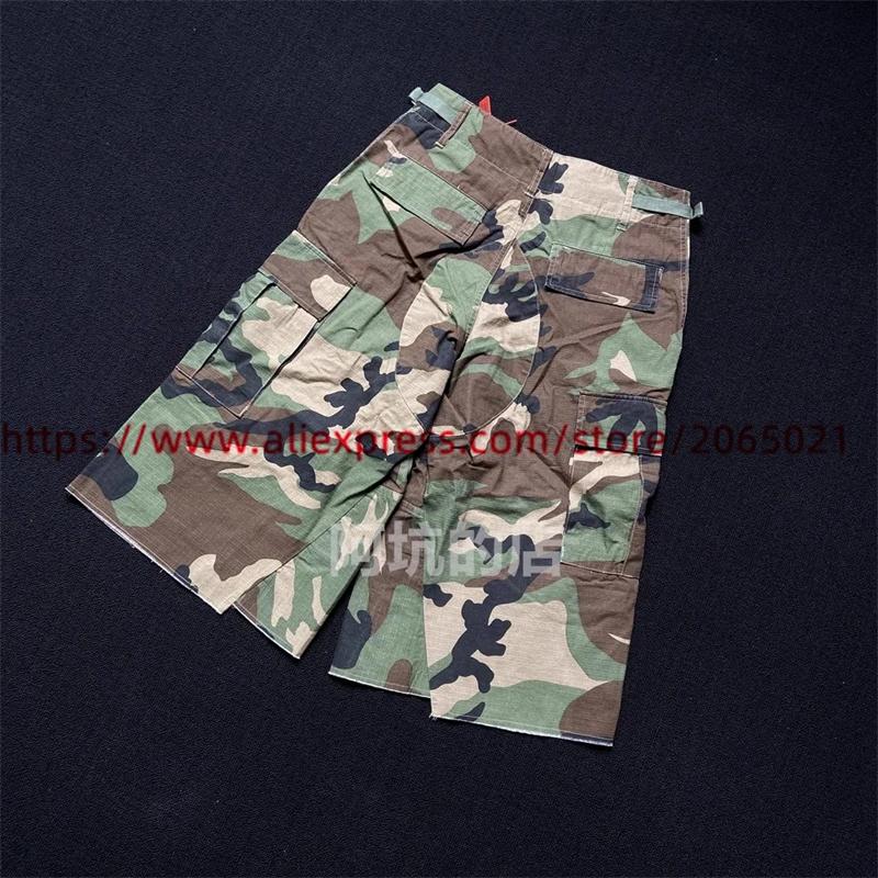 CamSolomon-Short camo cargo pour hommes et femmes, vêtement de travail, surdimensionné, multi-poches