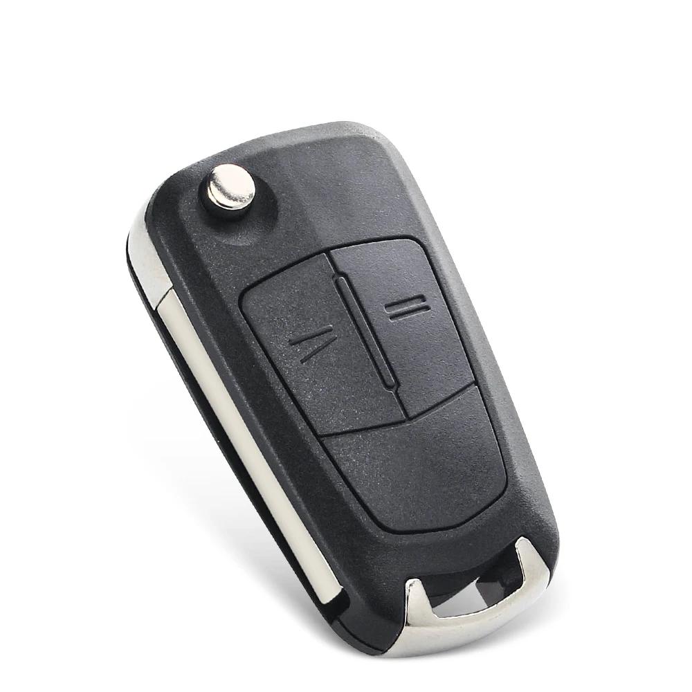 KEYYOU 10 pièces Flip télécommande pliante voiture porte-clés coque pour Vauxhall Opel Astra H Corsa