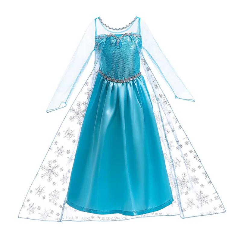 Robes reine des neiges Elsa pour filles, Costumes pour enfants, Cosplay, princesse d'halloween, vête