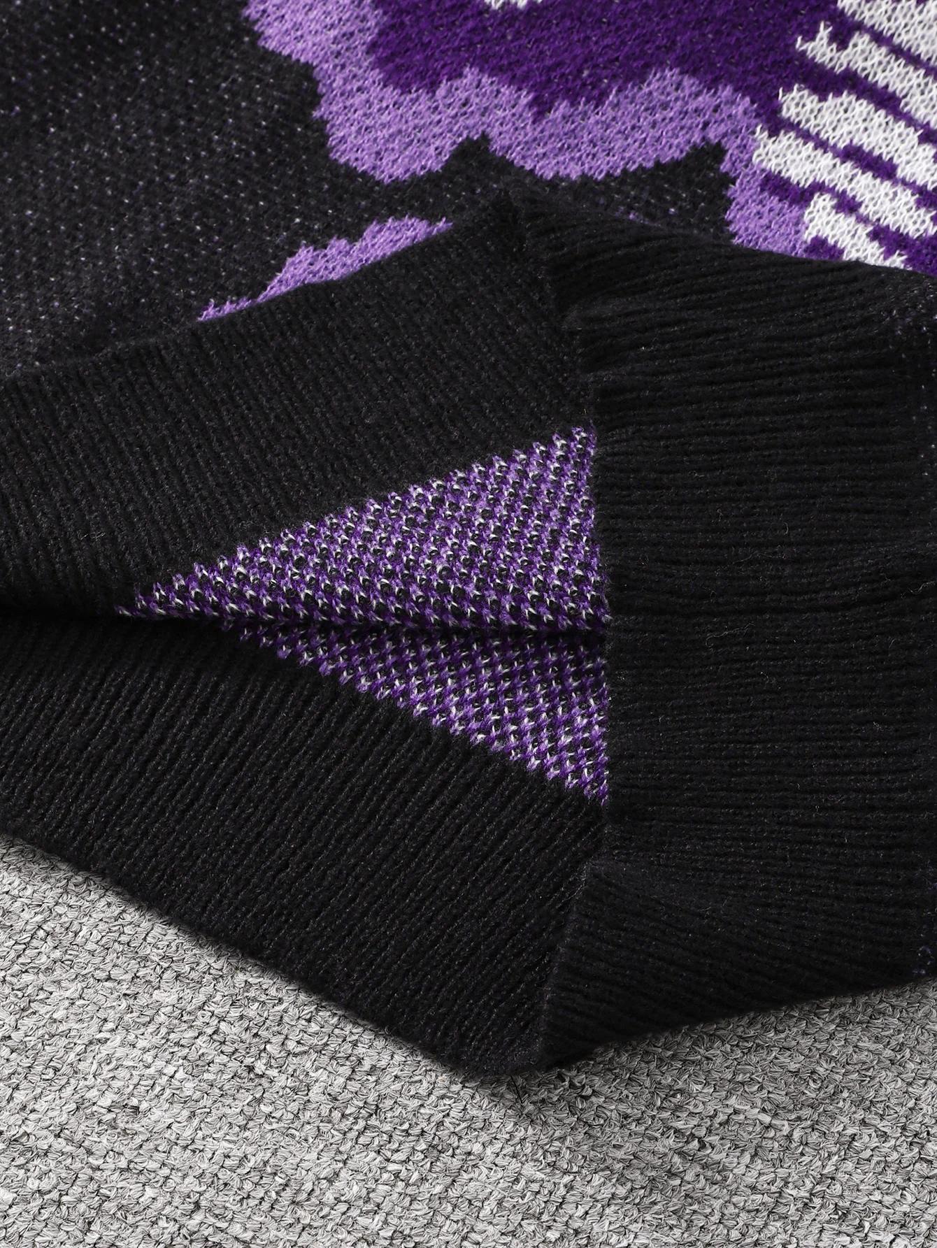 Nouveau populaire printemps et automne en forme d'os papillon Jacquard motif pull pull décontracté c