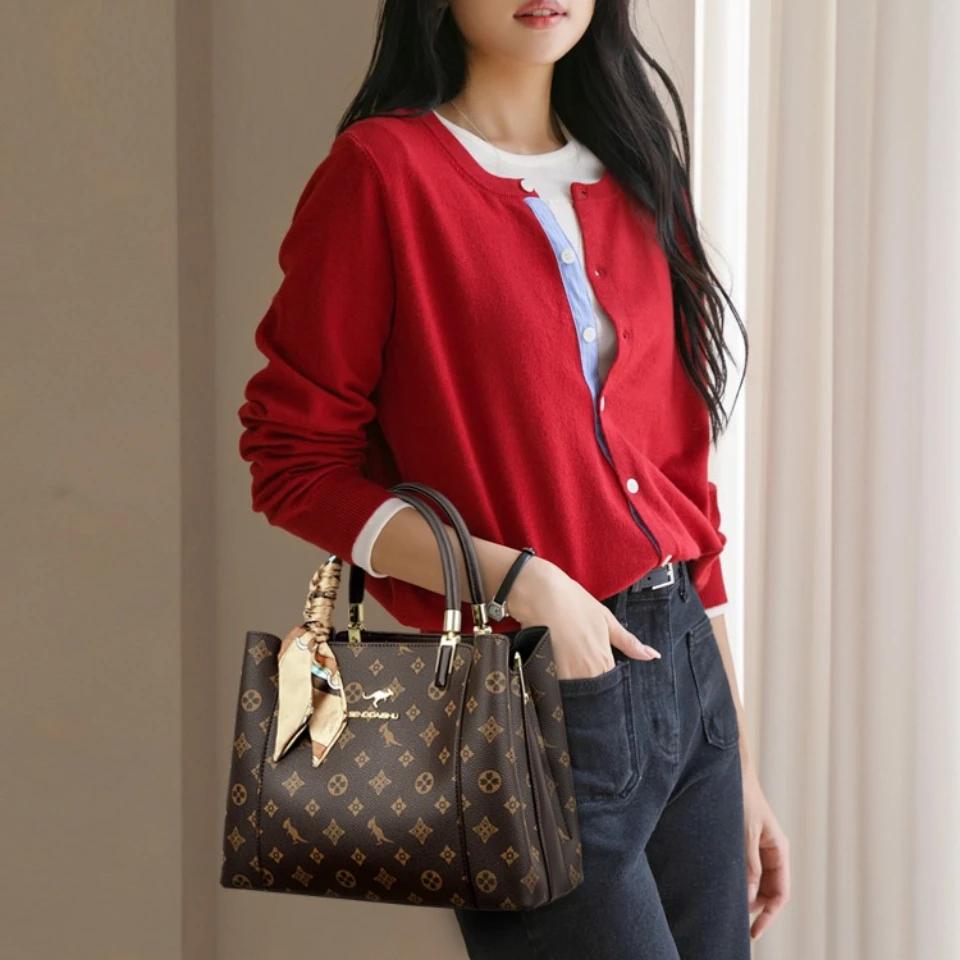 Sac à main en cuir de qualité supérieure pour femme, sacs à main de luxe de créateur imprimés, sacs