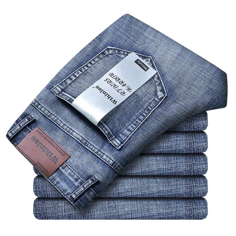 Wthinlee 8 modèles printemps automne affaires jean hommes décontracté droit Stretch mode classique t