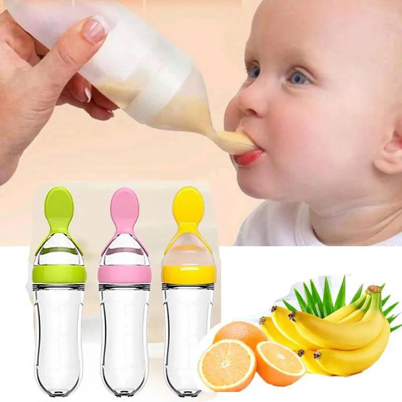 BiSantos en silicone sûr et utile avec cuillère, complément alimentaire, riz, céréales, cuillère à p