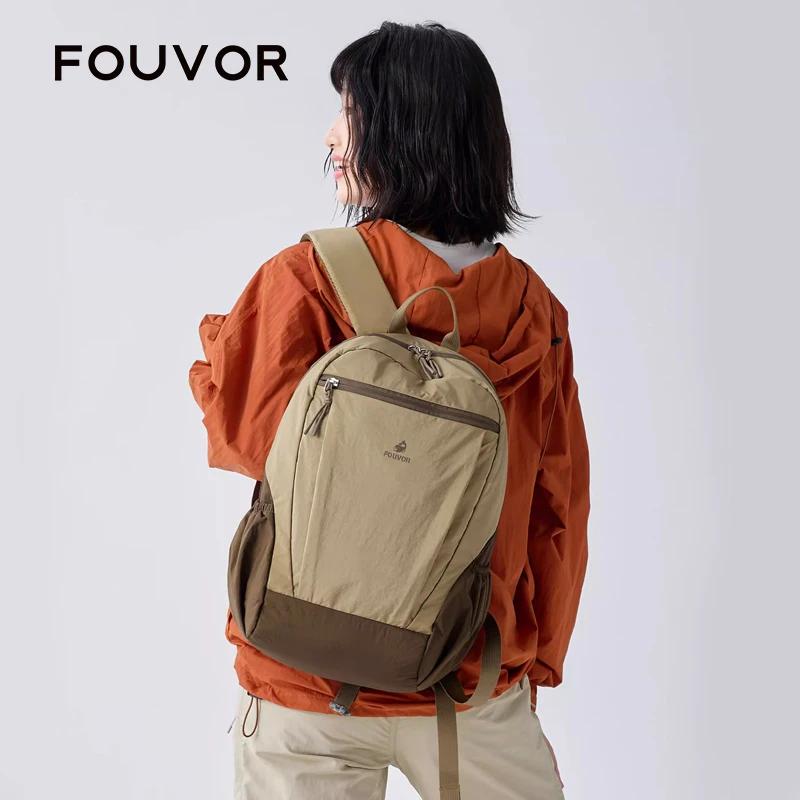 Sac à dos léger pour femme Fouvor, grande capacité, color-block, mode, voyage en plein air, sport, s