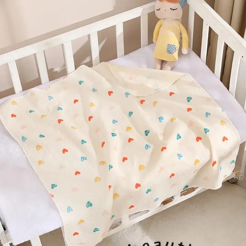 Couverture de réception pour bébé, en mousseline de coton, pour nouveau-né, literie, serviette de ba