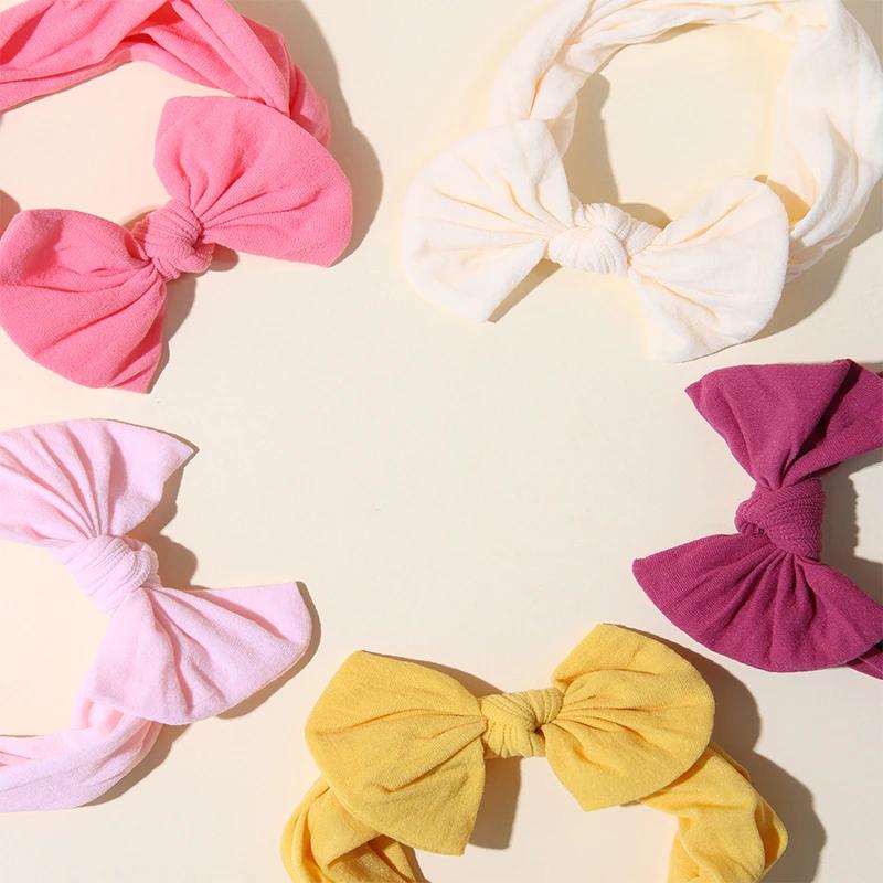 5 pièces mignon arcs bébé bandeau doux élastique bébé fille bandes de cheveux pour nouveau-né infant