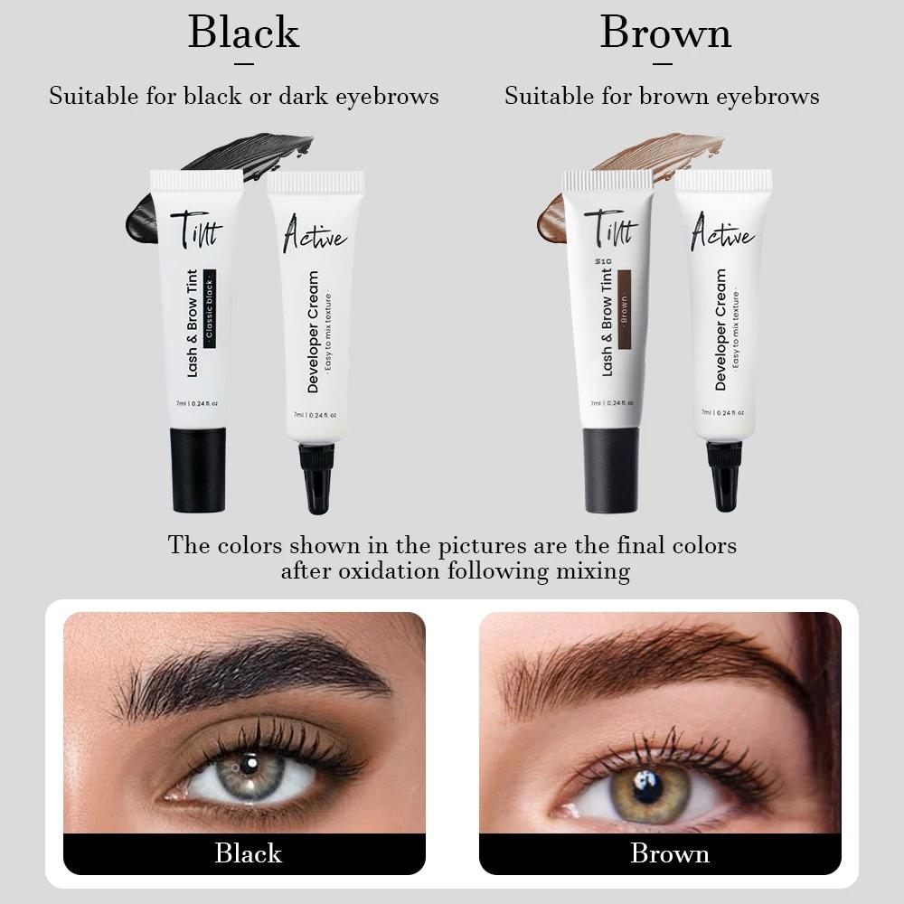 Gollee classique noir naturel cils et sourcils colorant ensemble durable imperméable cils rapide tei