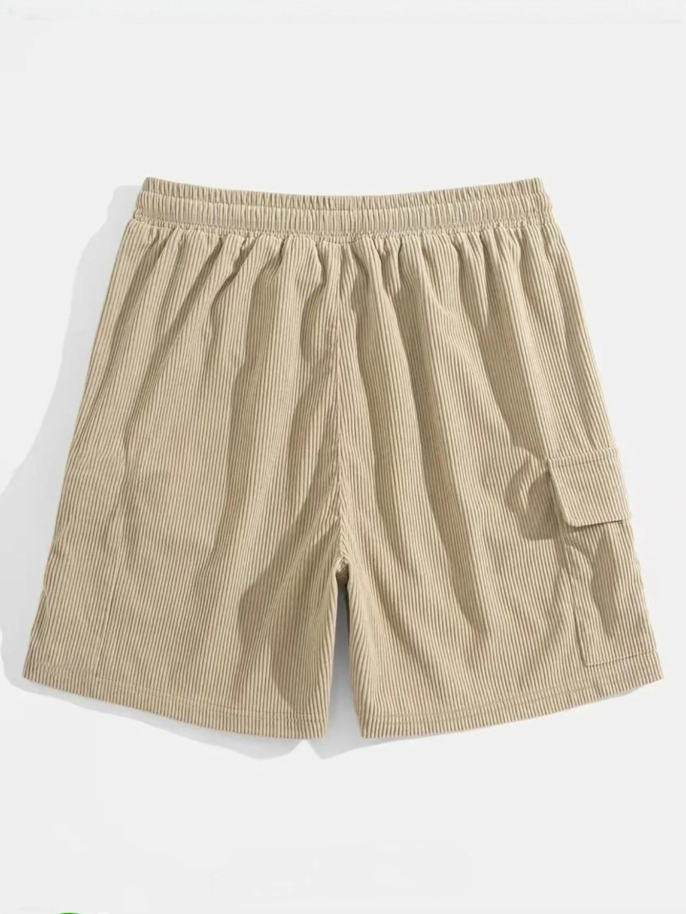 Shorts pour hommes en velours côtelé, pantalons décontractés pour hommes, shorts de plage pour homme