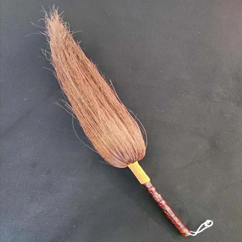 Brosse en soie de noix de coco marron de qualité spéciale, 490g, nid d'oiseau, fouet Taoist, matérie