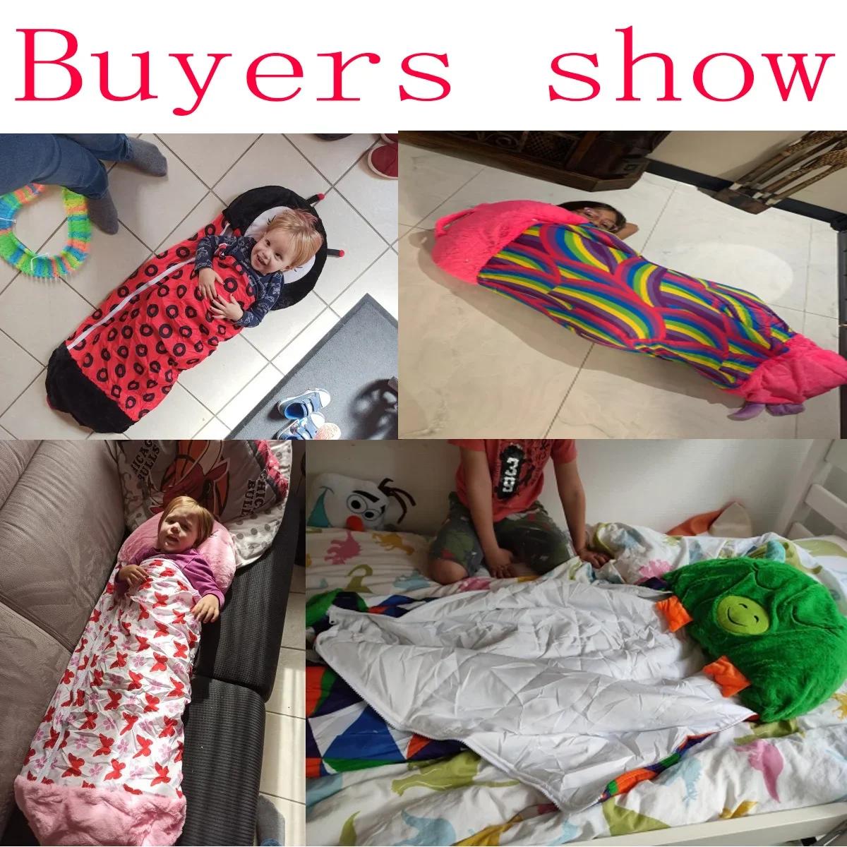 Sac de couchage de dessin animé pour enfants, sacs de nuit doux et paresseux pour bébés, poupée en p