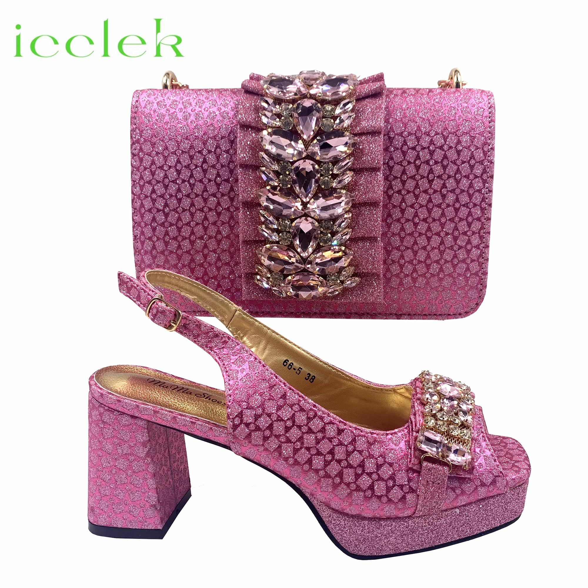 Ensemble de chaussures et de sacs assortis pour femmes, tissus synthétiques spéciaux au Design itali