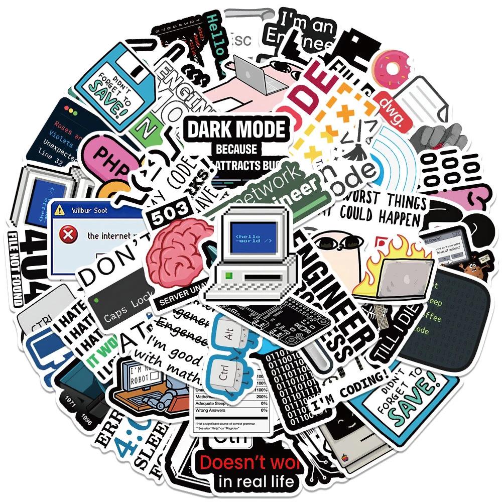10/30/50pcs Autocollants de programmation drôles Java Cloud Language Internet Stickers DIY Skateboar