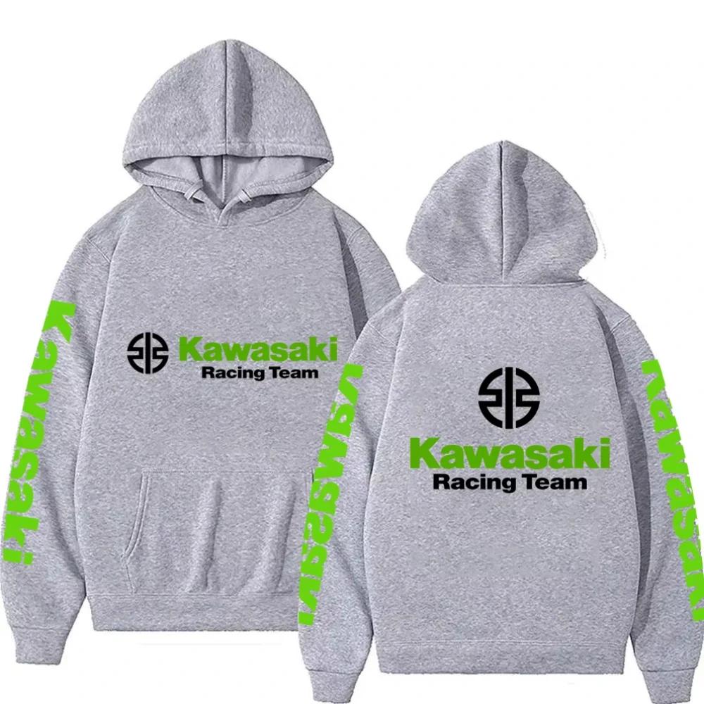 Sweat à capuche Kawasaki 2025 pour homme et femme - Mode décontractée couple - Nouveau logo moto