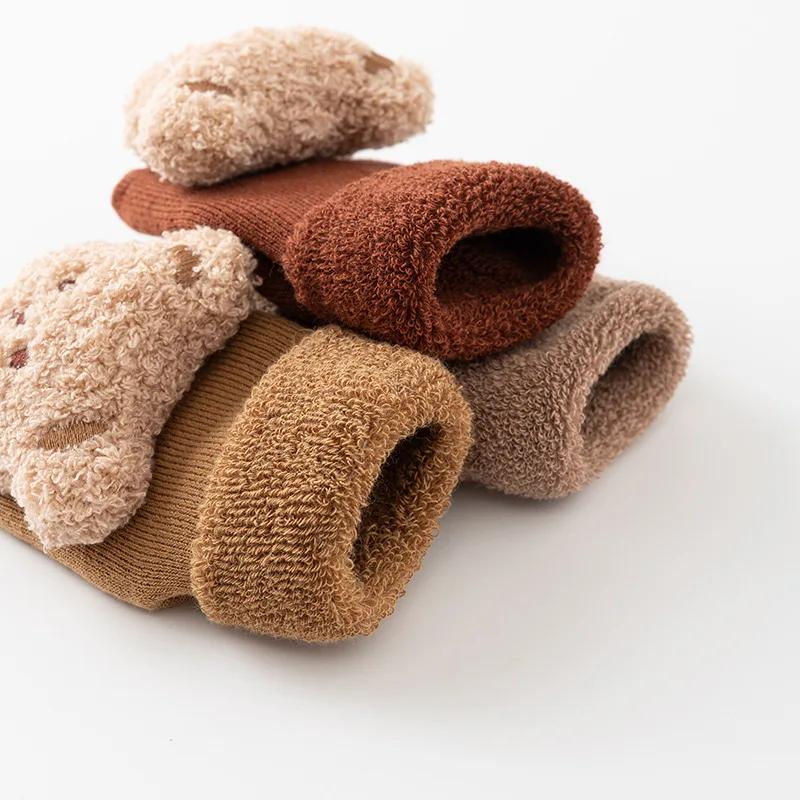 Chaussettes coordonnantes en coton doux pour bébé, chaussettes épaisses pour enfants, nouveau-né, to