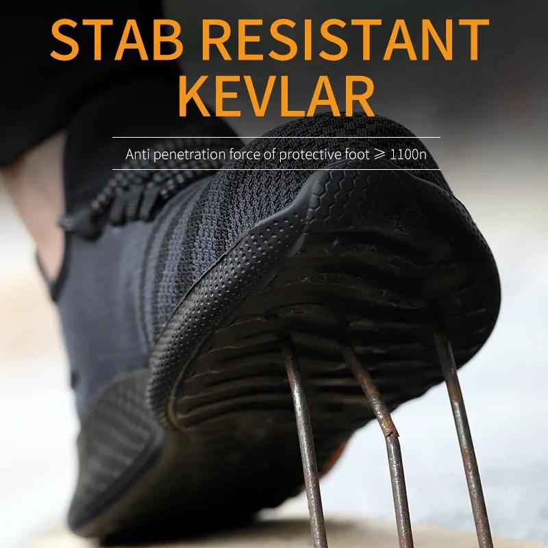Chaussures de sécurité pour hommes et femmes, bottes de travail à bout en acier, indestructibles, lé