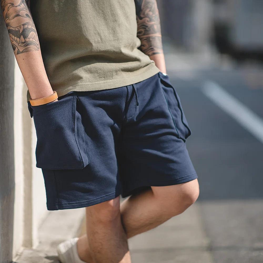 Maden-Short japonais P44 avec grandes poches pour homme, pantalon court Amekaji, vêtements de travai