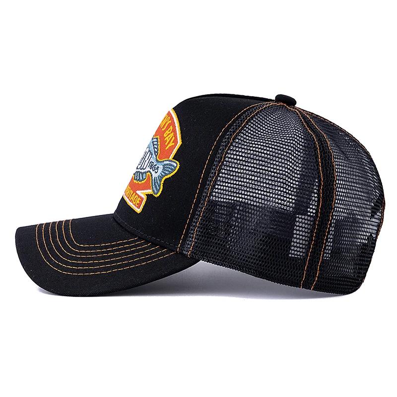 Casquette de pêche d'été unisexe, chapeau de camionneur en maille respirante pour hommes et femmes,