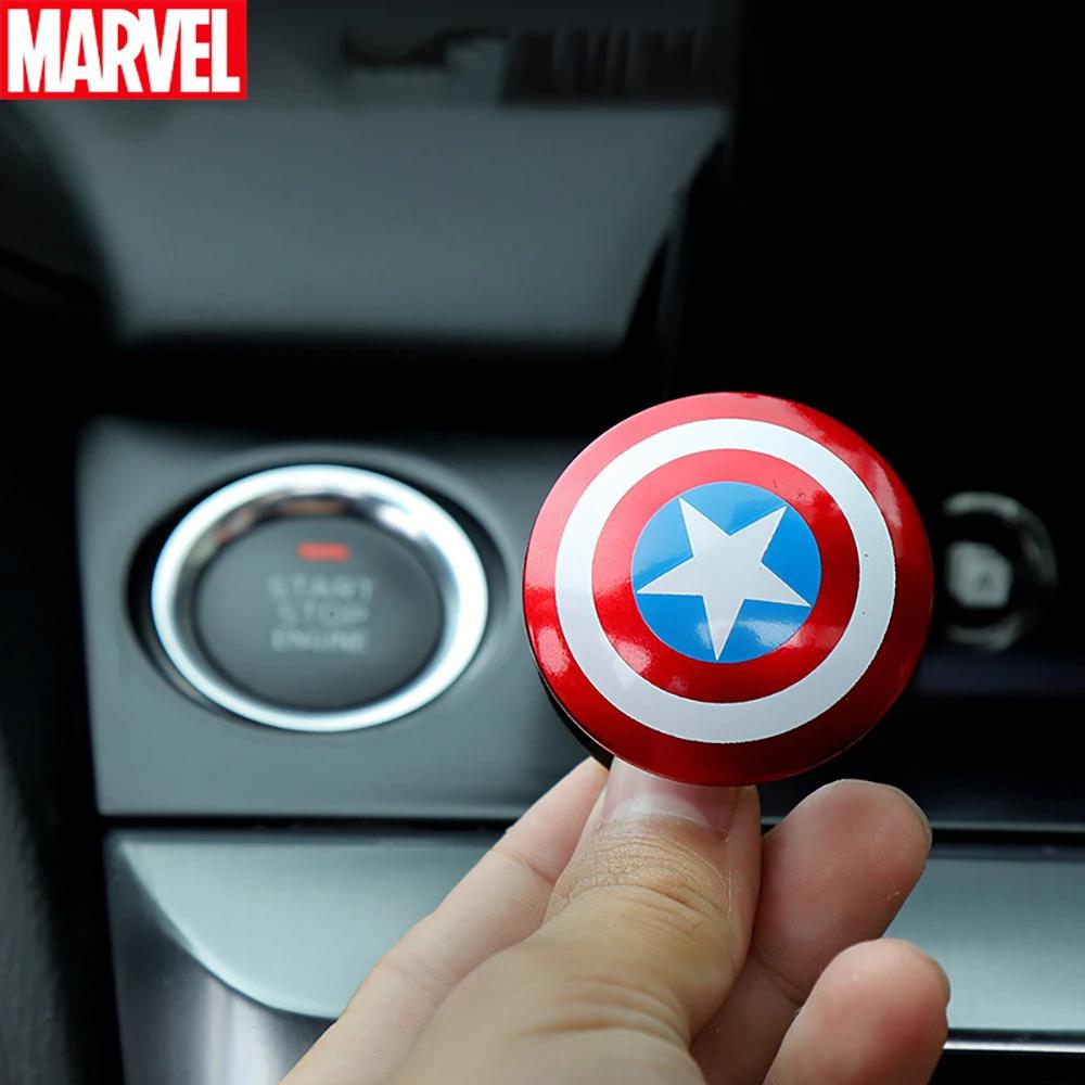 Couverture d'allumage de voiture Marvel-bouton de démarrage du moteur Captain America et Iron Man, a