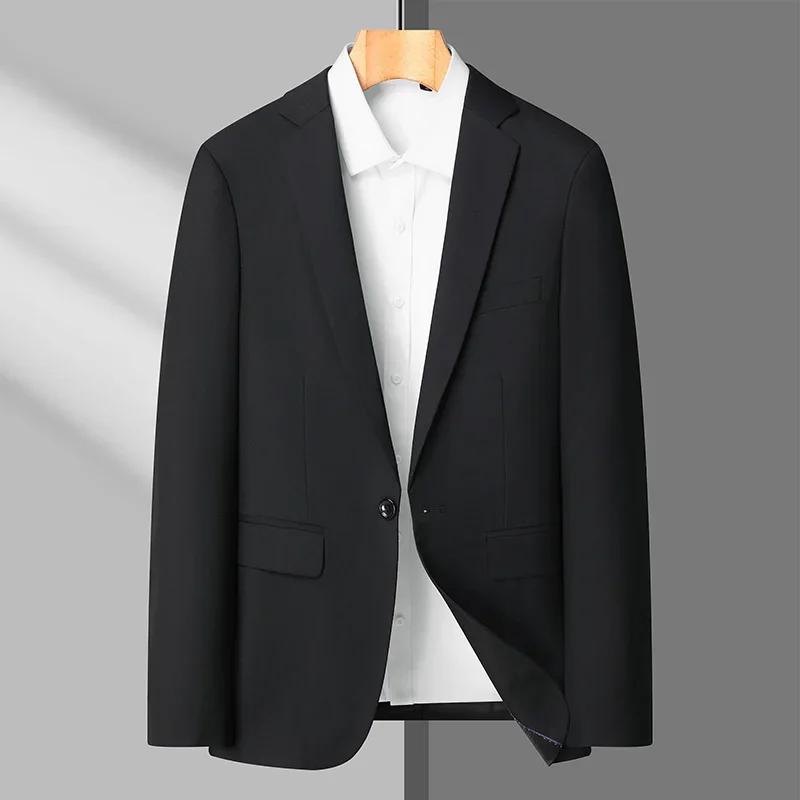 Blazer de style britannique mince pour hommes, robe formelle professionnelle, mode masculine, tendan