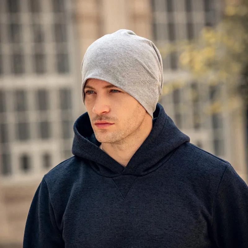 Nouveau couleur unie Baggy Slouchy bonnets chapeau pour homme mâle automne printemps Hip Hop doux or
