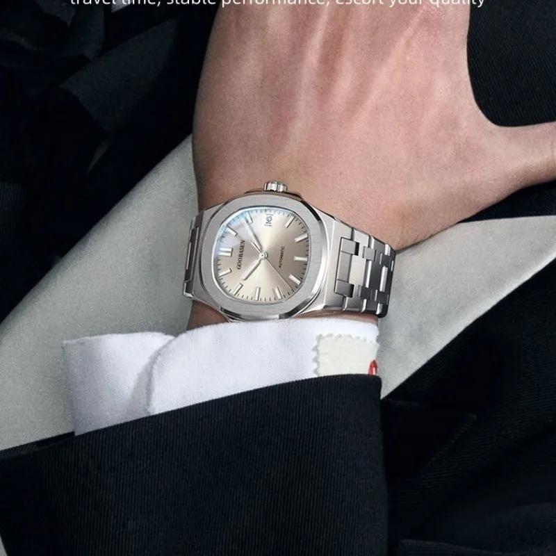 Nouvelle montre automatique pour femmes et hommes, montres lumineuses pour hommes, bracelet en acier