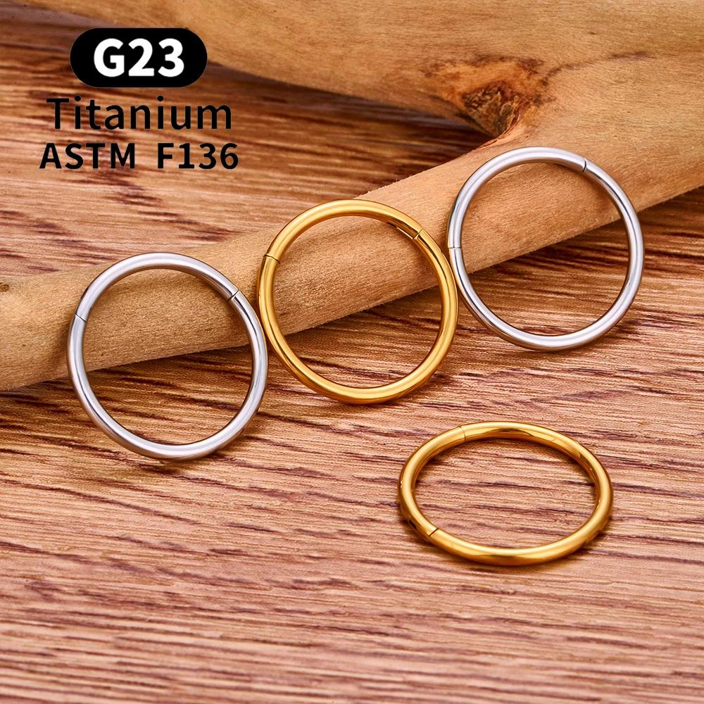 10/50 pièces ASTM F136 titane nez anneau articulé Clicker Segment Septum cerceau femmes hommes oreil