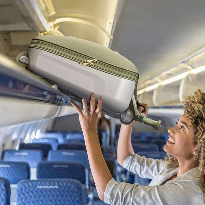 Valise à roulettes de voyage pour enfants montable sur avion avec roulettes, bagages, promenade et m