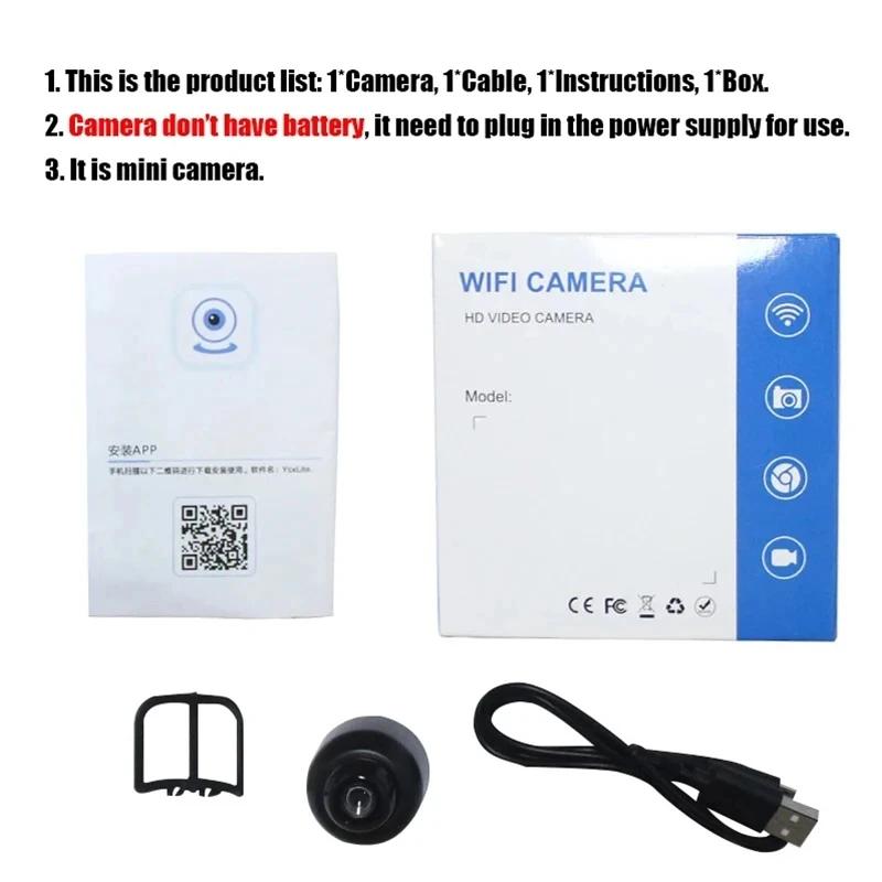 Mini caméra HD 1080P WiFi sans fil avec vision nocturne, caméra domestique X5, caméra à distance, su