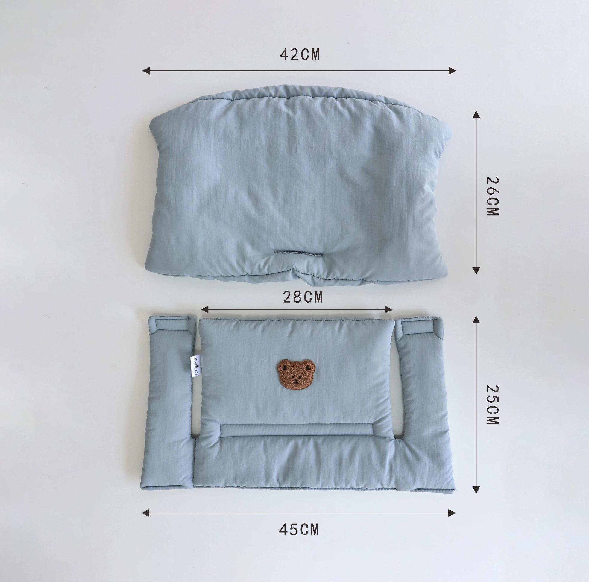 Nouveau coussin de chaise de salle à manger pour enfants de couleur unie, coussin de repas respirant