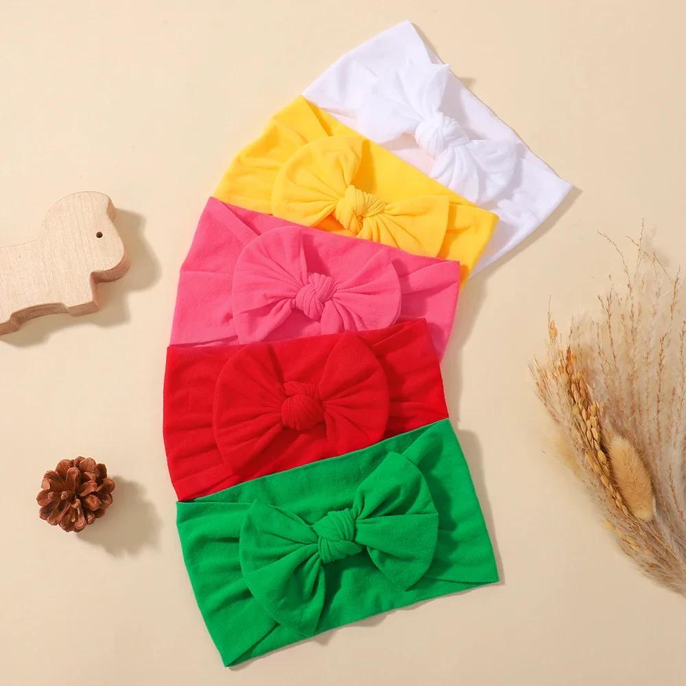 Ensemble de bandeaux pour bébés filles, 5 pièces, bandes de cheveux à nœud papillon pour nouveau-né,