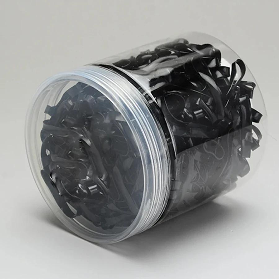 100-1000 pièces noir jetable élastique bandes de cheveux élastiques filles bandeau enfants élastique