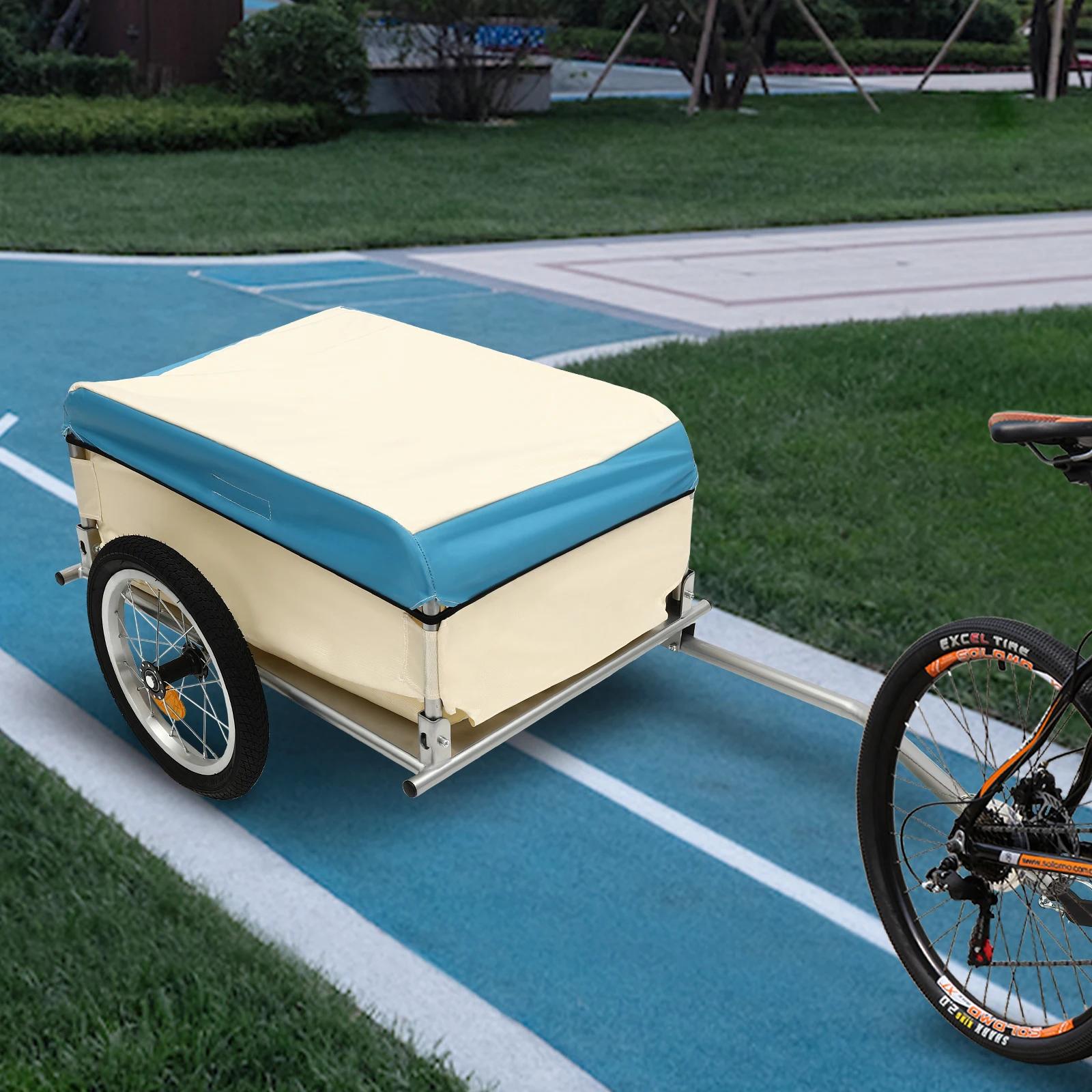 Remorque pour vélo | Chariot de transport pour vélo de 50 kg/110 lb avec housse imperméable, compa