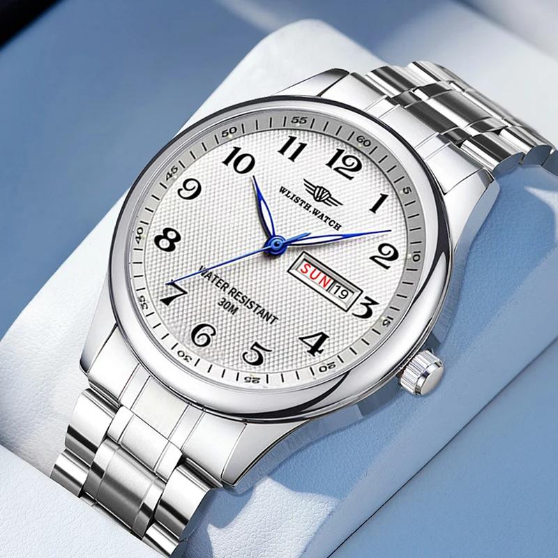 Montre ultra-mince Vintage, montre à quartz étanche à veilleuse atmosphérique pour hommes, donner un
